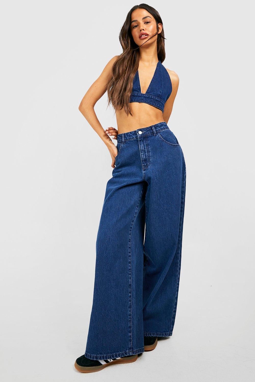 Jean baggy taille mi haute boohoo